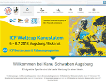 Tablet Screenshot of kanu-schwaben-augsburg.de